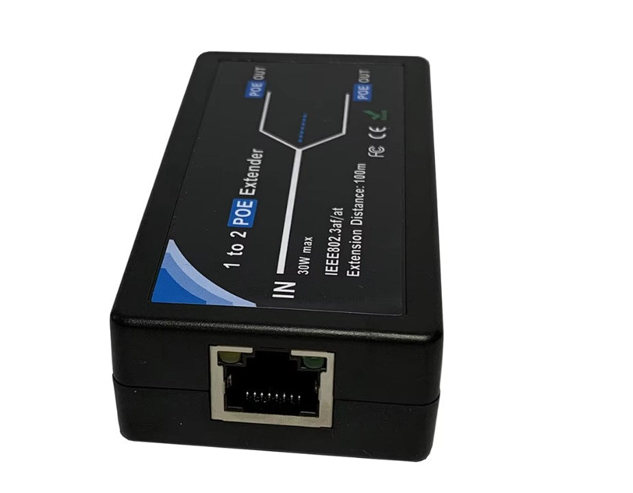 1-to-2 Port POE Extender / Ethernet Switch
