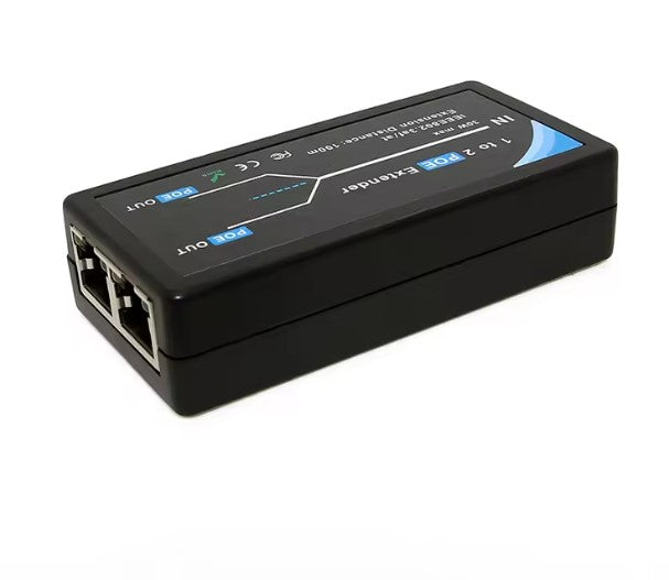 1-to-2 Port POE Extender / Ethernet Switch